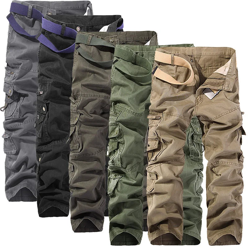 Cargo Pant Men Outwear Multi Pocket Straight Slacks Trousers Zipper Pocket Men Cargo Pants Casual Street Joggers