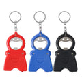 Customizable Logo Print Multifunction LED Light Tape Measure Bottle Opener Keychain with LED Light