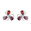 925 Sterling Silver Clover Flower Earrings Female Ear Piercing