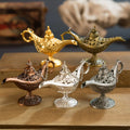 Luxury Metal Crafts Wrought Iron Ornamental Custom Children's Gifts Aladdin Magic Lamp Metal Crafts Wishing Lamp