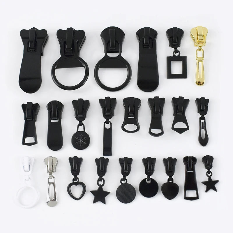 Meetee ZT027 KY919 3# 5# 8# 10# 15# 20# Pull Head for Resin Zip Down Jacket Coat Garment Sewing Accessories Zipper Slider