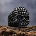 Factory Instock Vintage Punk Rings Set Stainless Steel Gothic Biker Rings Skeleton Skull Ring Size7-13