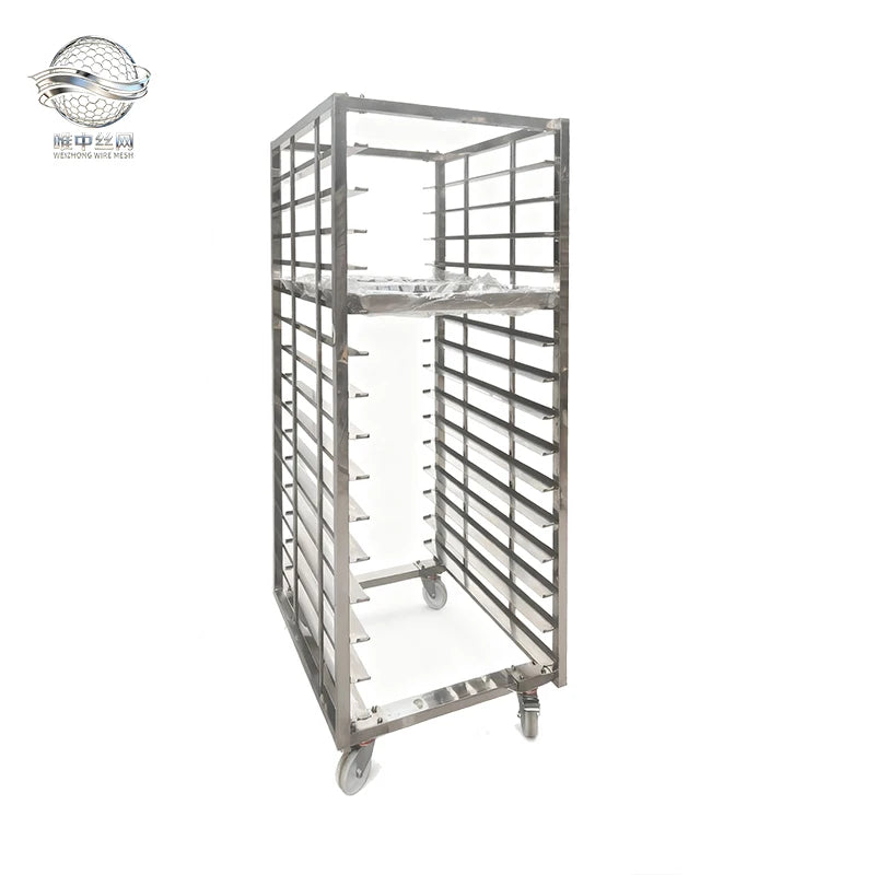 16-Layer Aluminum 400x600mm Tray Oven Bakery Trolley Rack Food Grade Drying Rack for Hotels and Restaurants Baking Dishes & Pans