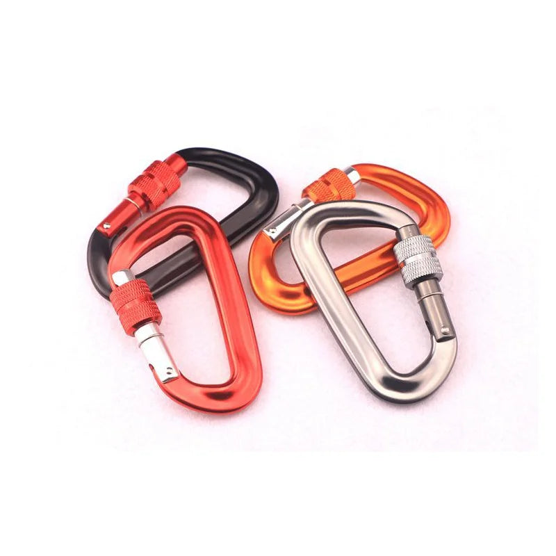 12KN Heavy Duty Aviation Aluminum 7075 EN12275 Certified Carabiner with D-Ring Hook Clip Tool Carrier