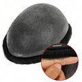 0.02-0.03mm Ultra-Thin Poly Skin silicone Toupee For Men Hair Toupee System Best Quality for Barbers Salon Stylists TUS01
