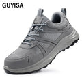 GUYISA   European Standard Steel Toe Cap Grey Anti - Smash and Anti - Pierce Safety Shoes