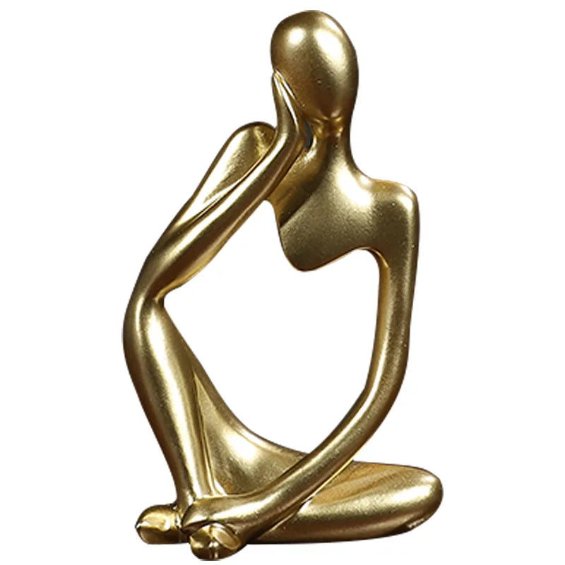 Nordic Resin Thinking Model Decoration Home Accessories Mini Abstract Creative Desktop Living Room Bedroom Study Craft