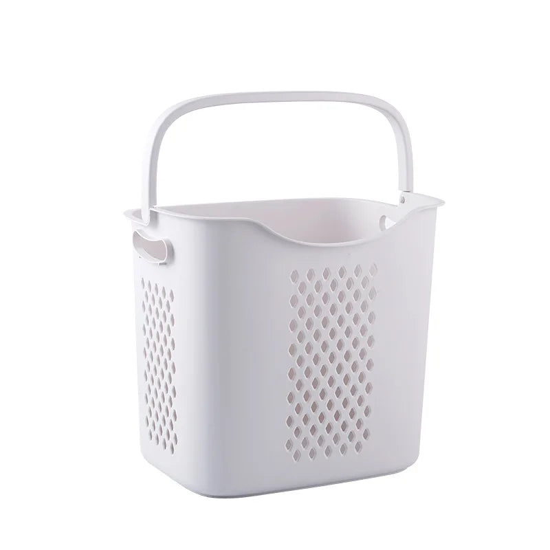 PP Material Standing Type Laundry Basket with Wheels Bathroom Storage Organizers and Holders Clothing Storage Boxes