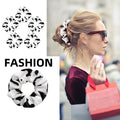 New Design Cow Pattern Velvet Scrunchies Wholesale Black White Elastic Hair Scrunchies Plush Hair Ties for Women