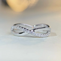 Vintage Fine Jewelry 2024 CZ Cubic Zircon Twist Rings Technology China Wholesale Rings Engagement Accessories Women Custom Made