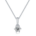 1 Caret Moissanite Pendant Necklace 925 Sterling Silver Classic Six Claws Elegant Wedding and Engagement Jewelry Women Necklace