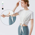 New Knottable Design Fitness Quick Dry Breathable T-shirt Women Short Sleeves Sports T-shirt for Gym