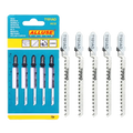 Alluse 5 Piece T101AO HCS Industrial Jig Saw Blades 50x76mm Ground Teeth Fast Curved Cutting for Wood Fiberboard Plastic (OEM