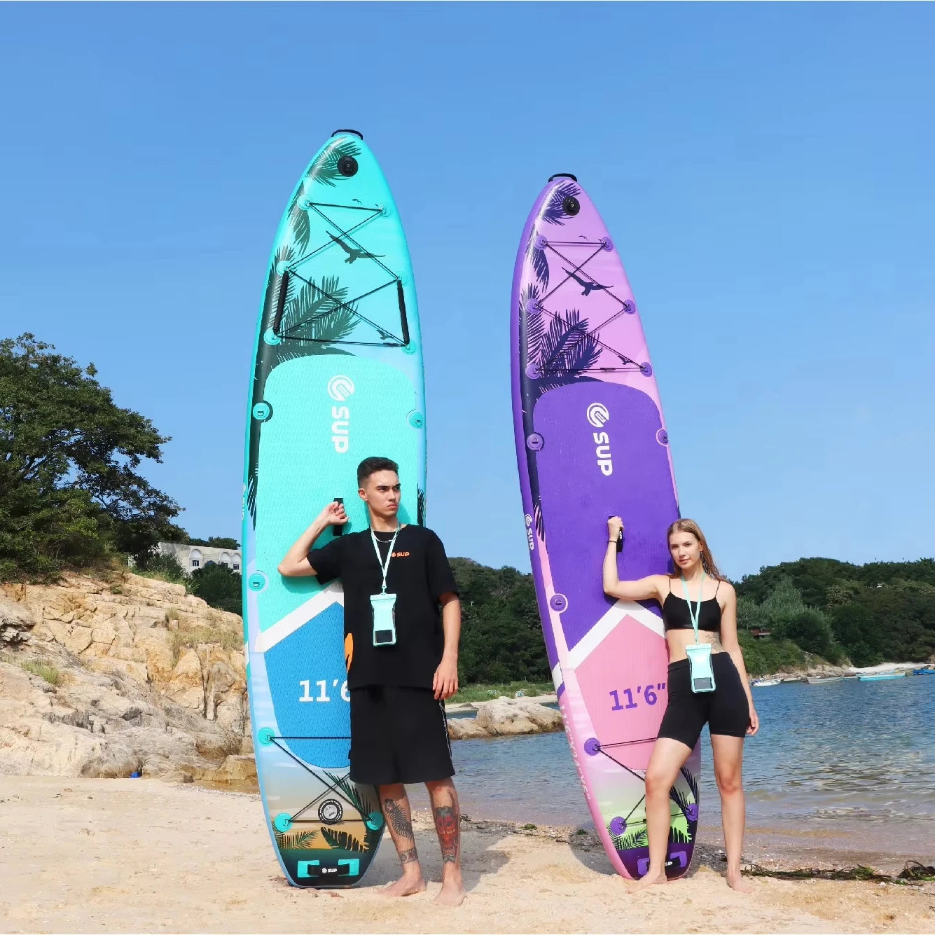 E-SUP CE Certified Inflatable Stand up Paddle Board 11ft6 Safety Tested Ocean Surf Ready Ocean Water Play