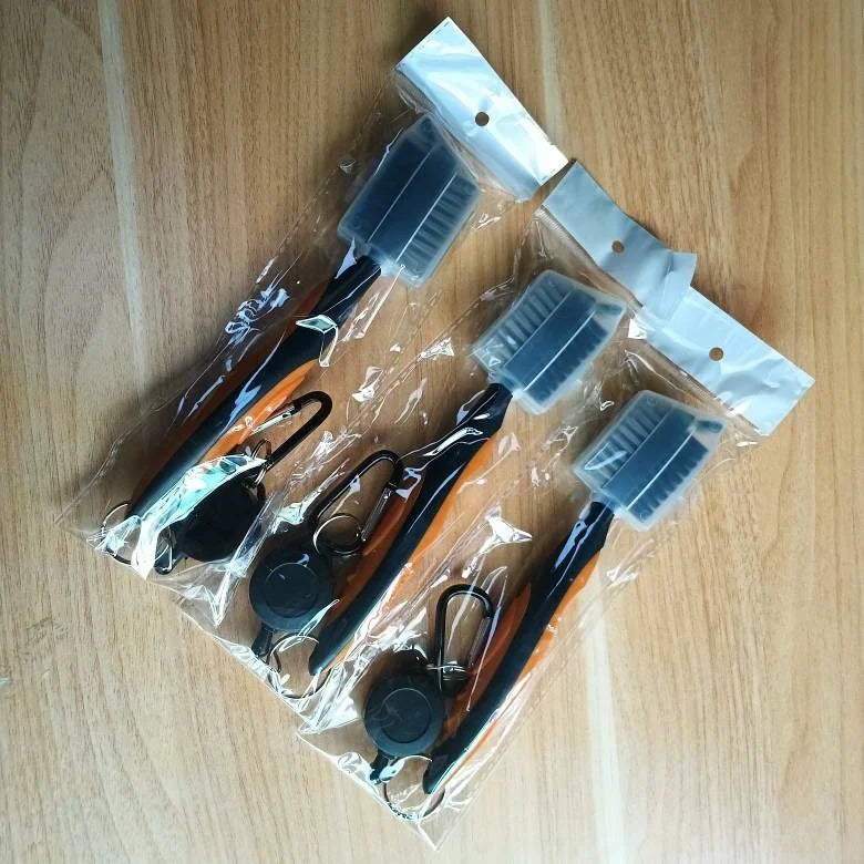 Custom Logo Golf Club Brush Tool Accessories 2 Sided Golf Putter Wedge Golf Club Cleaner Brush