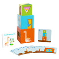Montessori Children's Wooden Animals Stacking Tower Cup Game Other Educational Flash Cards Matching Gift Toys for Boys Girls