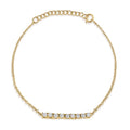 Gemnel Fashion Women Jewelry 925 Silver 18k Gold Vermeil Diamond Mini bar Cz Bracelet