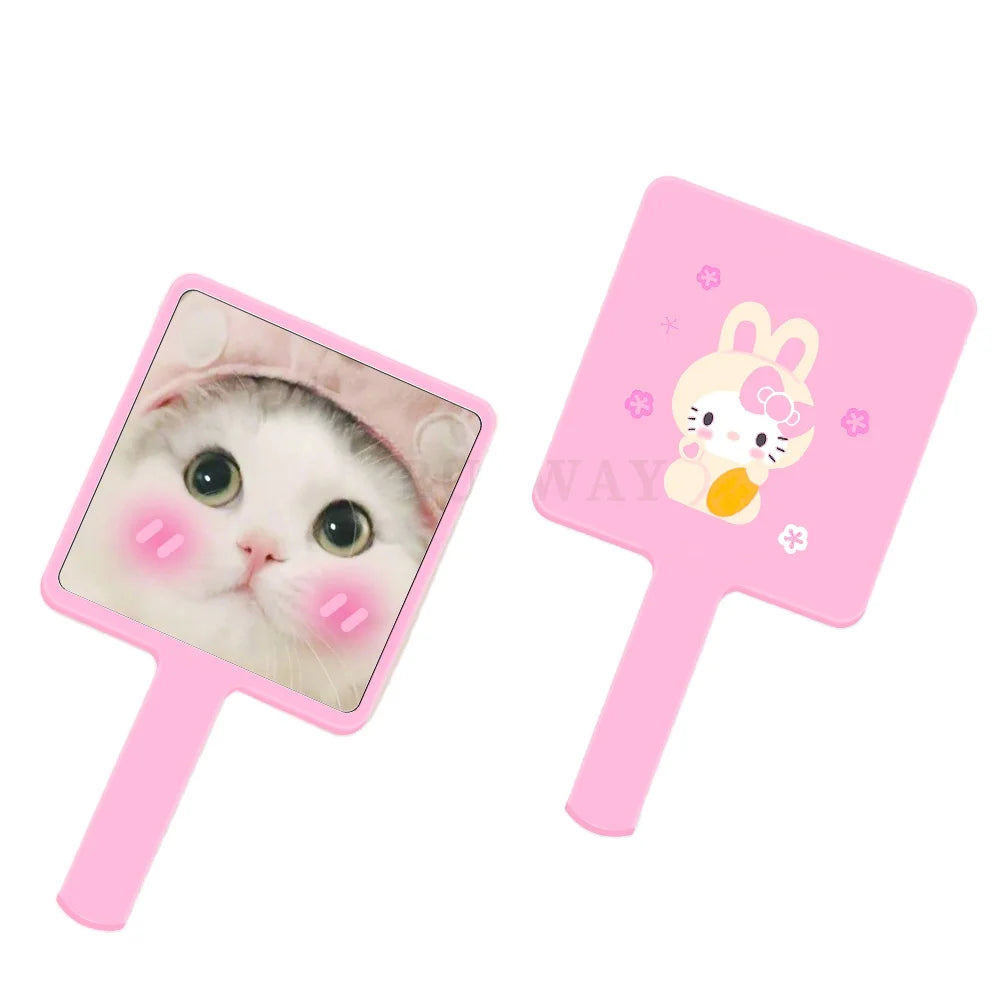 Wholesale Handheld Mirror for Makeup Custom Logo Compact Mirror Travel Small Plastic Handheld Mirror Hot Selling