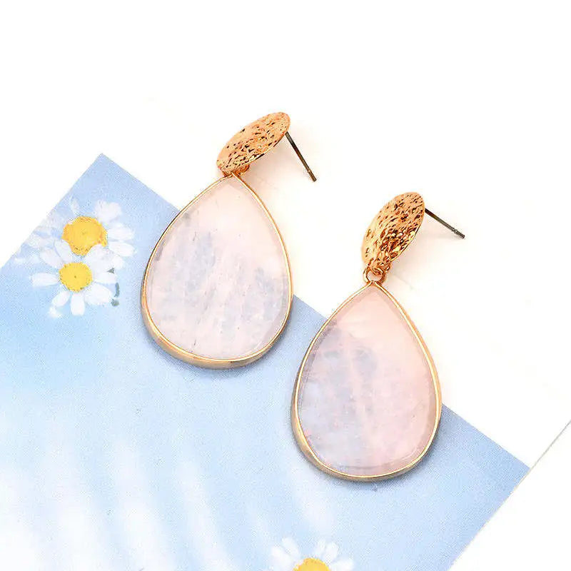 Latest Unique Fashion Jewelry Stud Earrings Multi Gem Selection Hypoallergenic Drop Earrings