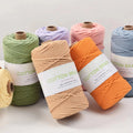 Charmkey Manufacture 3mm 100M Multiple Colors 100% Cotton Rope Braid Yarn for DIY Crochet