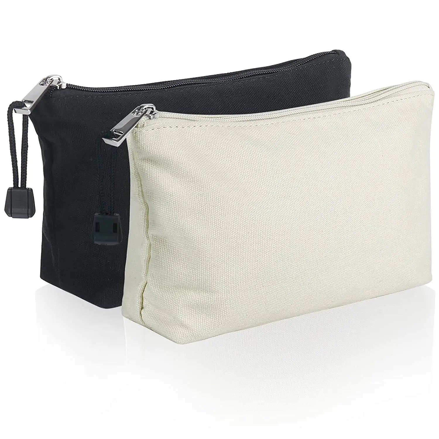 Canvas Cosmetic Zipper Pouches Travel Makeup Organizer Case for Brush Purse Diaper Bags