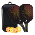 PATS SPORT Premium Carbon Fiber Pickleball Paddles Set 2 Paddles & 4 Balls Rackets for Sports Enthusiasts