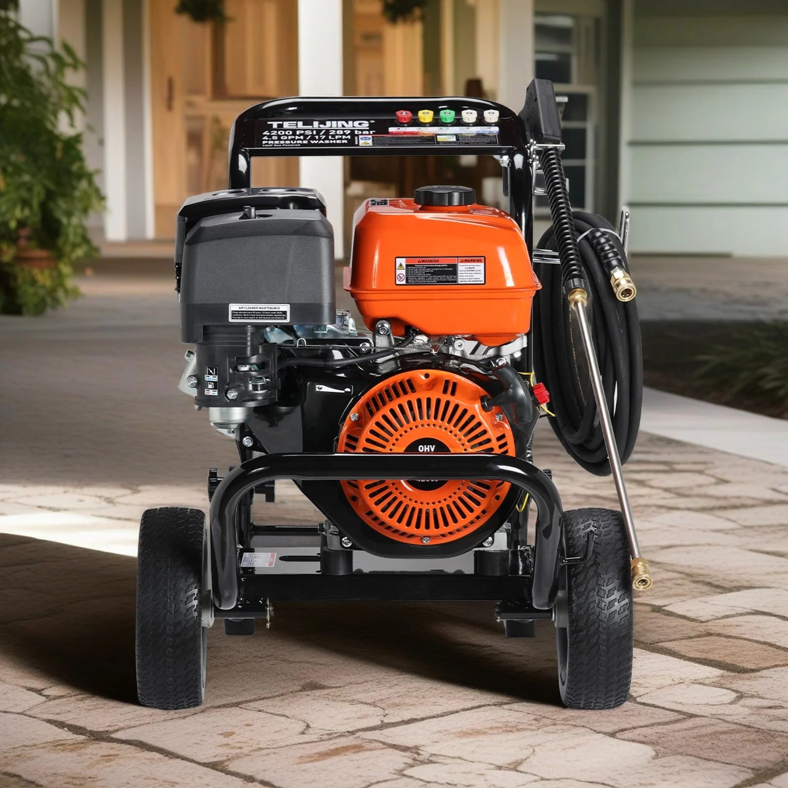 Factory Manufacture 4200psi Triplex Pump High Pressure Car Washer Machine 420cc 4 Stroke air Cooled Gasoline Car Cleaner