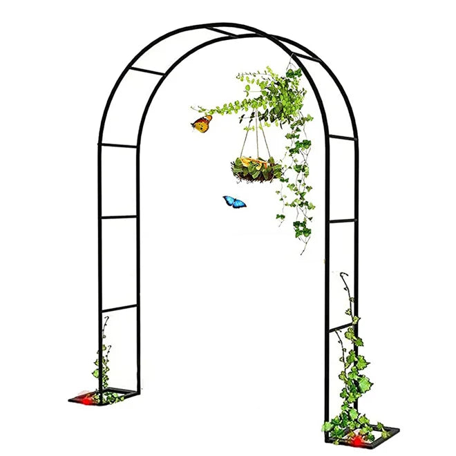 New Metal Garden Arch Elegant Rose Arch for Indoor Outdoor Wedding Decor Plant Climbing Support Trellis Archway Party Supplies