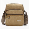 Men's Fashion Portable Canvas Messenger Crossbody Bag-Black