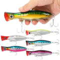 43g 12cm New Popper Fishing Lures Top Water Hard Bait 3D Eyes Big Mouth Popper Lure for GT TUNA Giant Fish