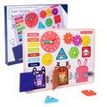 New Design Children Wooden Felt Clock Busy Board Montessori Educational Sensory Unlock Learning Toys Teaching Aids for Kids