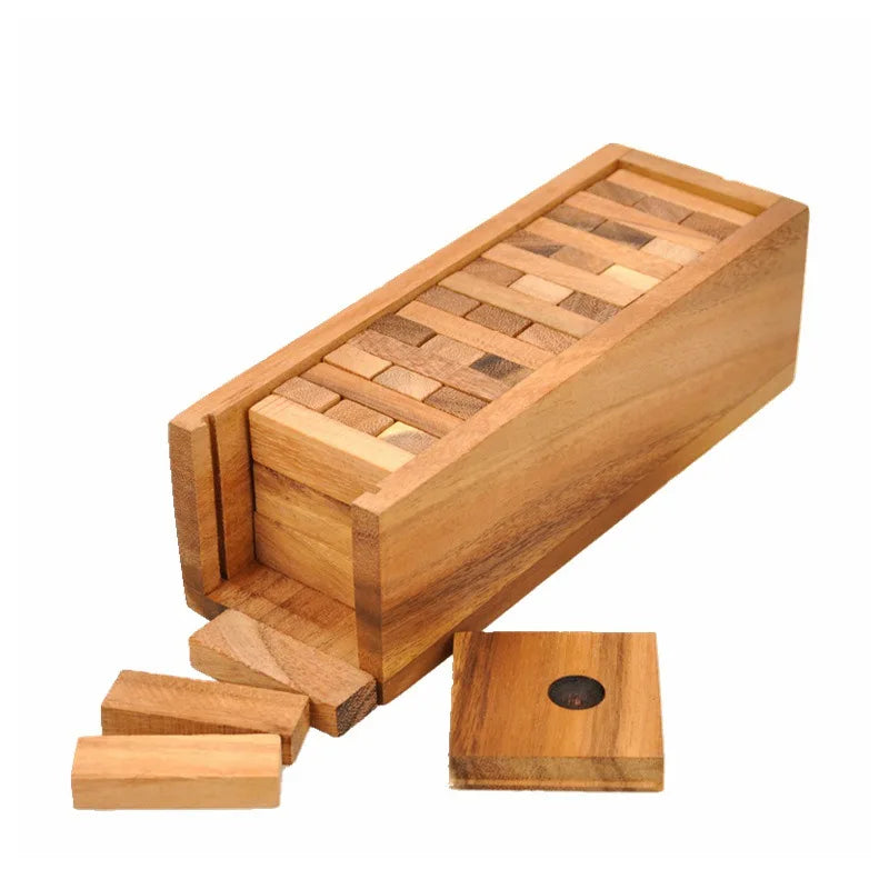 Wood Domino Stacking Party Toys Wooden Drinking Building Blocks Classic Game Tumbling Tower Balance Blocks