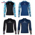 DIVE&SAIL UPF50+ Printed Breathable Anti-Jellyfish Wetsuit Women Men Swimming Surf Rash Guard Front Wholesale Top