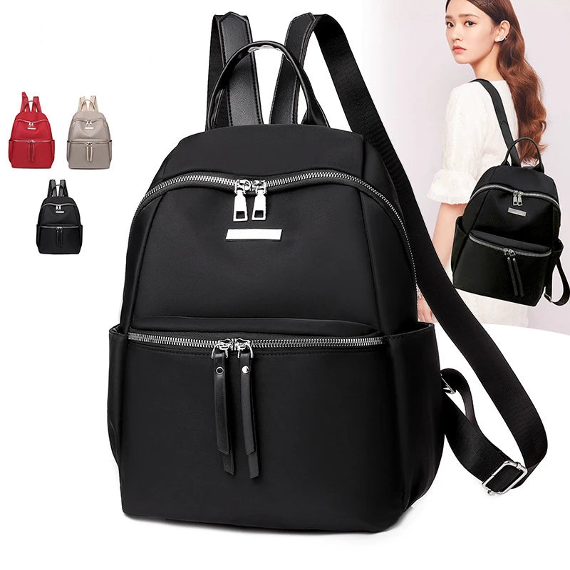 New School Bag Simple Stylish Large Capacity Travel Backpack Oxford Cloth Backpack for Women
