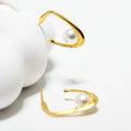 E2330 6-7mm DIY Natural Freshwater Pearl Charm Earrings Mounting Accessory 925 Sterling Silver Gold Plated  Jewelry