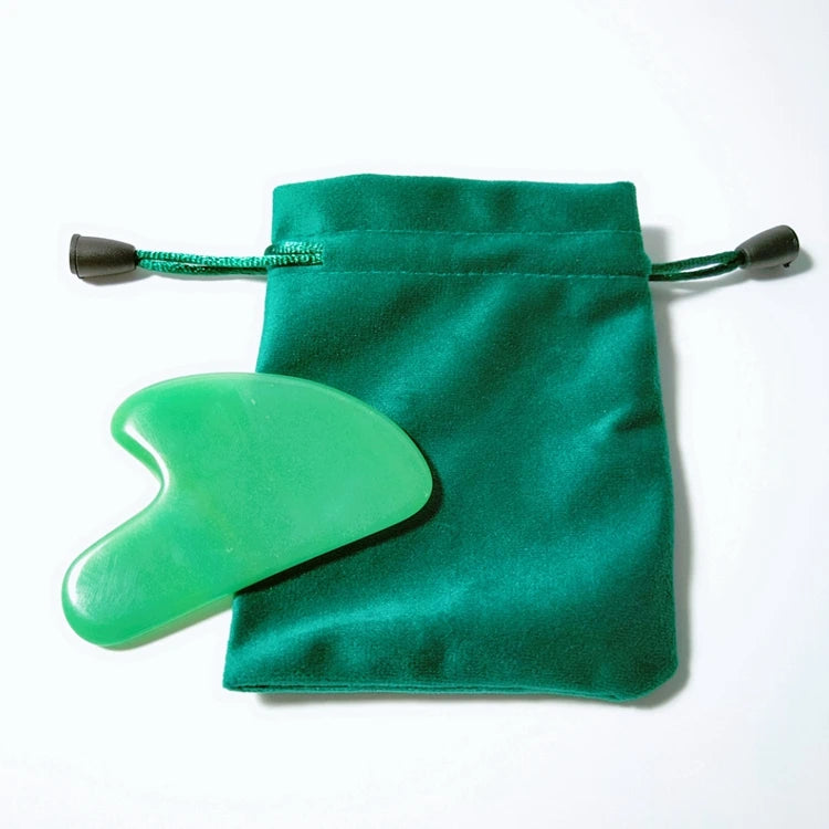 2026 GUA SHA Heart Shaped Gua Sha Stone Pink Green Aventurine Jade Stone Scraping Massage Tool Gua Sha Board