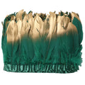 Real Cheap White Gold Goose Feathers 15-20cm Dyed Trims Fringes Ribbons for Dress Cloth Belt Decorative