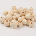 Fashion Nature Color Wooden Charm Round Beads 6/8/10/12/14/16/18/22/25/30/40/45/50mm Spacer Beads Diy for Jewelry Making