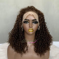 Human Hair Supplier Raw Vietnamese Cambodian Raw Vietnamese Hair Cuticle Aligned 6 Color 13*4 Full Lace Pixie Wig Human Curls