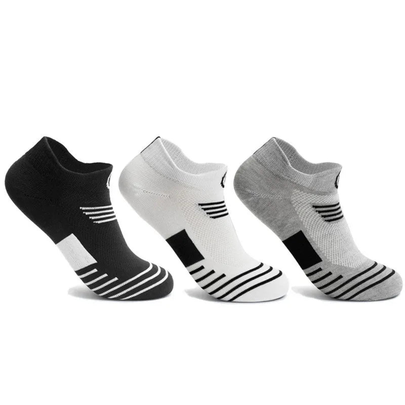 Spring Autumn Men's Sport Socks Breathable Cotton Cycling Basketball Football Soccer Running Socks