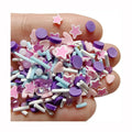 Cute Soft Star Hearts Bowknot Clay Slices With Long Cut Mixed Sprinkles Supplies Slime Crafts Filling Decor