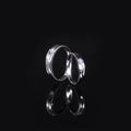 KH465 Abiding Elegant 925 Sterling Silver Round Lab Grown Diamond Couple Ring Set Perfect Wedding Bands for Couple