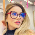 2025 Custom Logo Fashion Cat Eye Glasses Computer Anti Blue Light Eyewear Vintage Blue Light Blocking TR90 Eyeglasses Frames