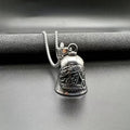 Ghost Rider Skull on Motorcycle Biker Luck Keyring Motorcycle Bell with Hanger Guardian Motorcycle Bell Gremlin