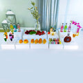 NewStar Set of 9pcs Professional Modern White Acrylic Wedding Party Event Display Stand with Customizable Size & Color Durable