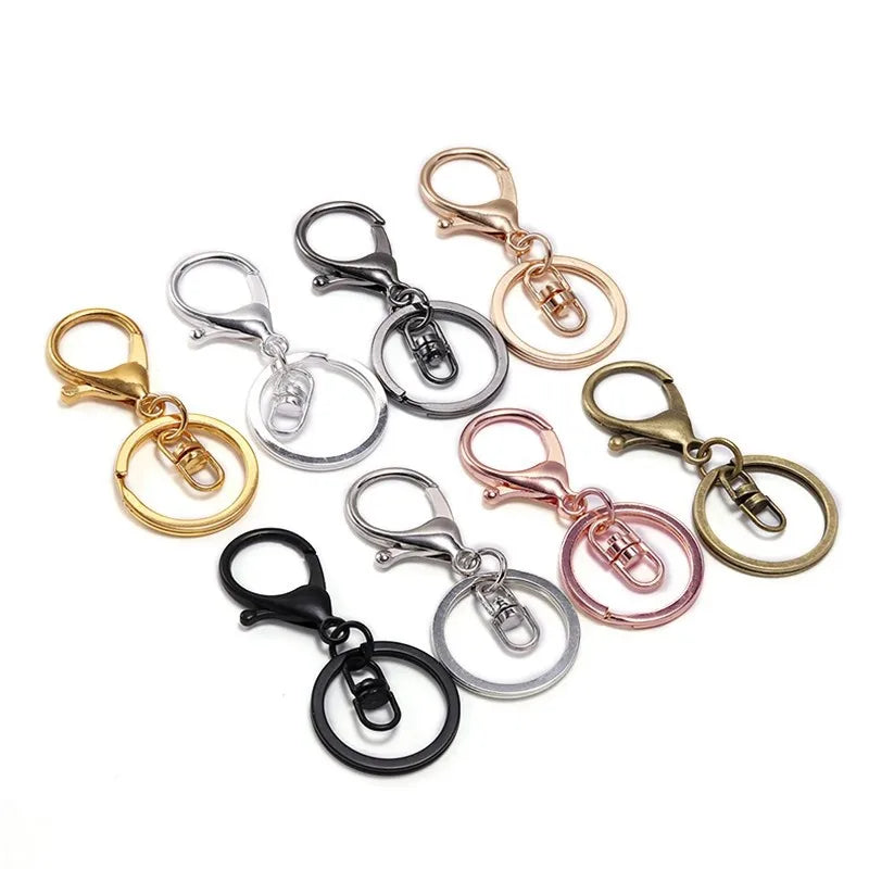 YYX Keychain Ring Plated Metal Lobster Clasp Key Hook Chain DIY Jewelry Making Lobster Keychain