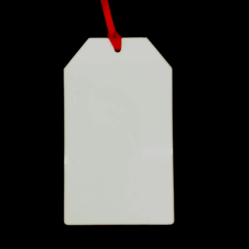 Custom Gift Tag Christmas Present Card Sublimation Ornaments Blank MDF Xmas Pedant