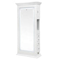 White Barber Station Double Sided Salon Styling Mirror Station With Led Lights
