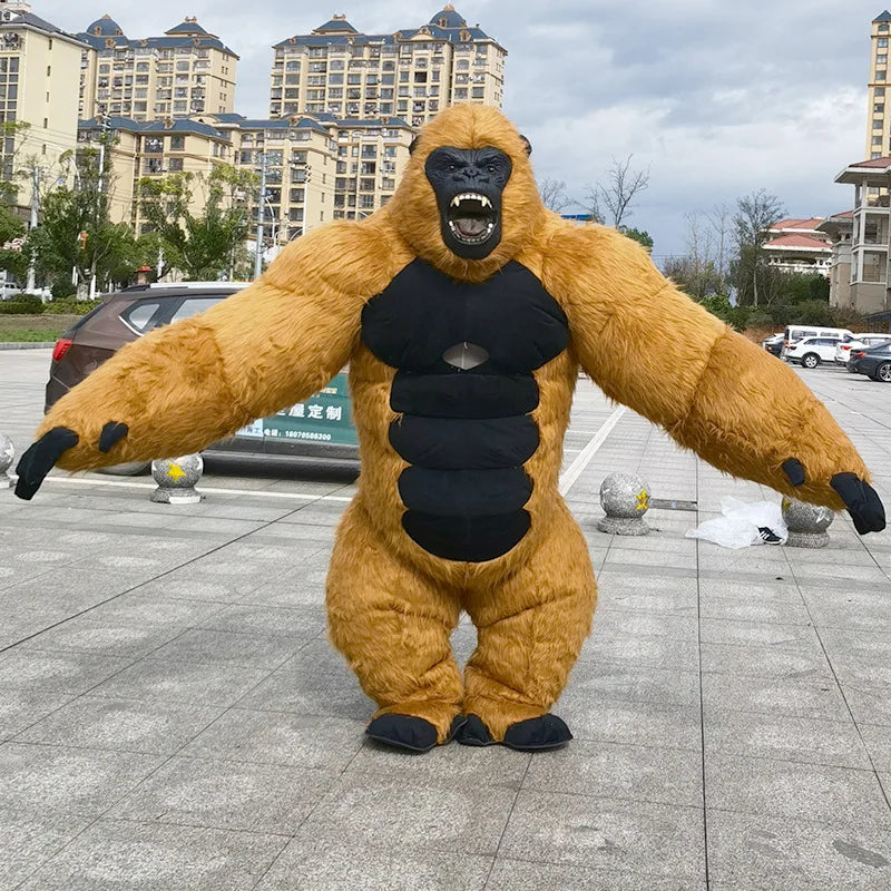 Hot-sale Mascot Cosplay Clothing Inflatable Gorilla 2 M/2.6 m Custom Animal Panda tiger Elephant Bear Walking  Mascot Cost