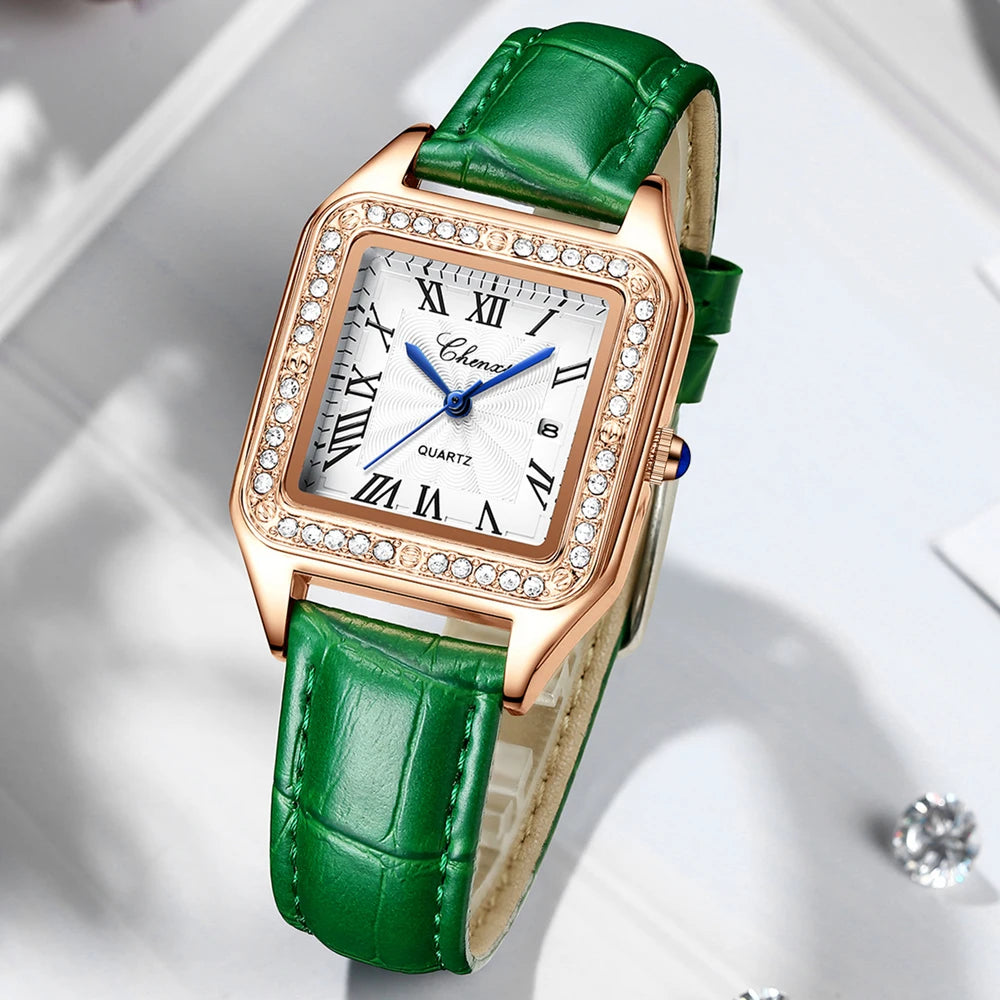 CHENXI 311 Watch Leather Waterproof Top Women Business Watches Brand Quartz Girl Clock
